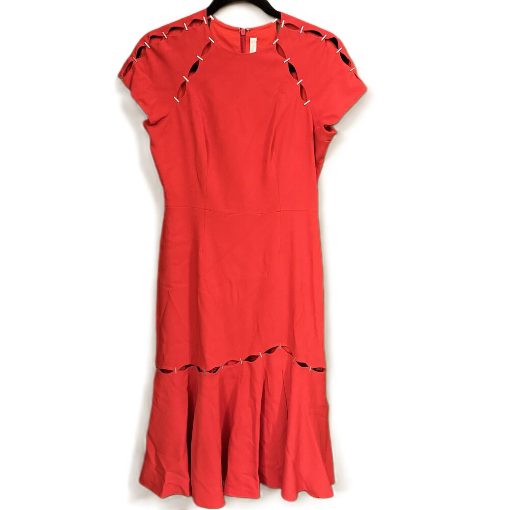 Jonathan Simkhai Product Cut-out Flounce Hem Sheath Dress Small size 4 - Picture 3 of 7